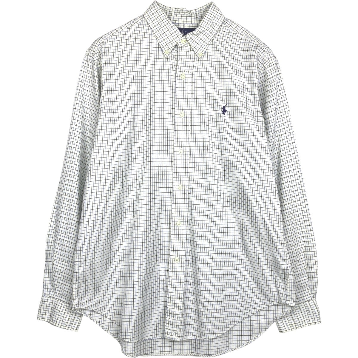 古着 ラルフローレン Ralph Lauren CLASSIC FIT クラシックフィット 長袖 ボタンダウンチェックシャツ メンズL相当/eaa659328