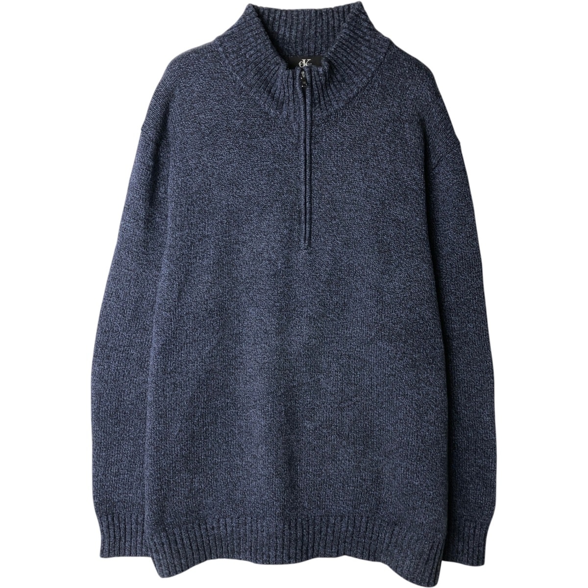 古着 カルバンクライン Calvin klein コットンニットハーフジップセーター メンズXL相当/eaa631935