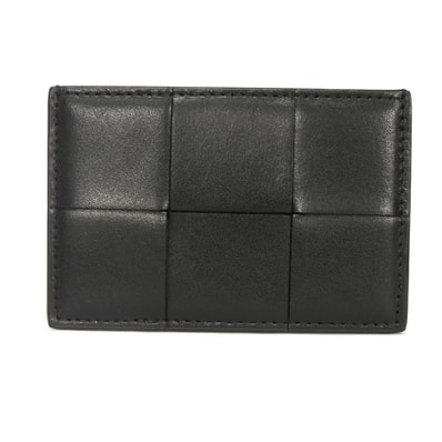 BOTTEGAVENETA ボッテガヴェネタ カセット クレジット カードホルダー 現行 パラキート バイカラー グリーン パスケース 名刺入れ RFID ICチップ 未使用 マキシ イントレチャート ブラック カードケース 748052 VBWD 41120