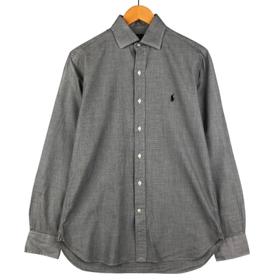 古着 ラルフローレン Ralph Lauren POLO RALPH LAUREN ワイドカラー 長袖 コットンシャツ メンズM相当/eaa590506