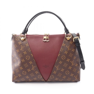 ルイ・ヴィトン LOUIS VUITTON VトートMM モノグラム 2WAY トートバッグ バッグ PVCコーティングキャンバス レザー ボルドー レディース ブラウン系 / ボルドー系 / ブラック系 M43949 【中古】