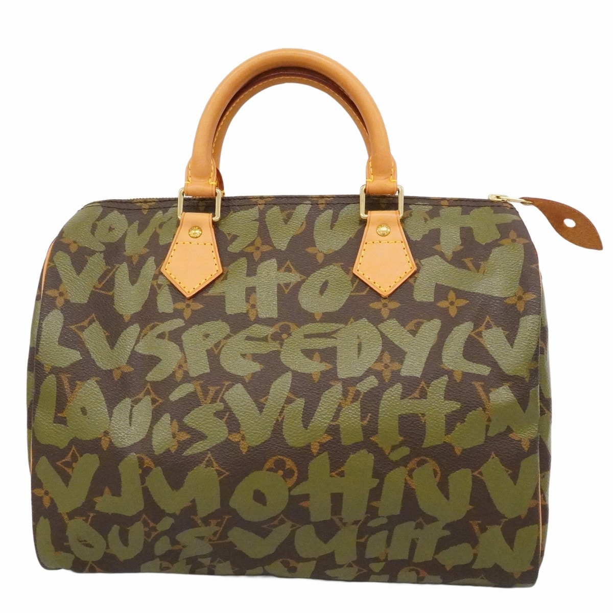 【6dd5389-k】ルイヴィトン ハンドバッグ モノグラム・グラフィティ スピーディ30 M92194  ブラウン カーキ 【中古】レディース