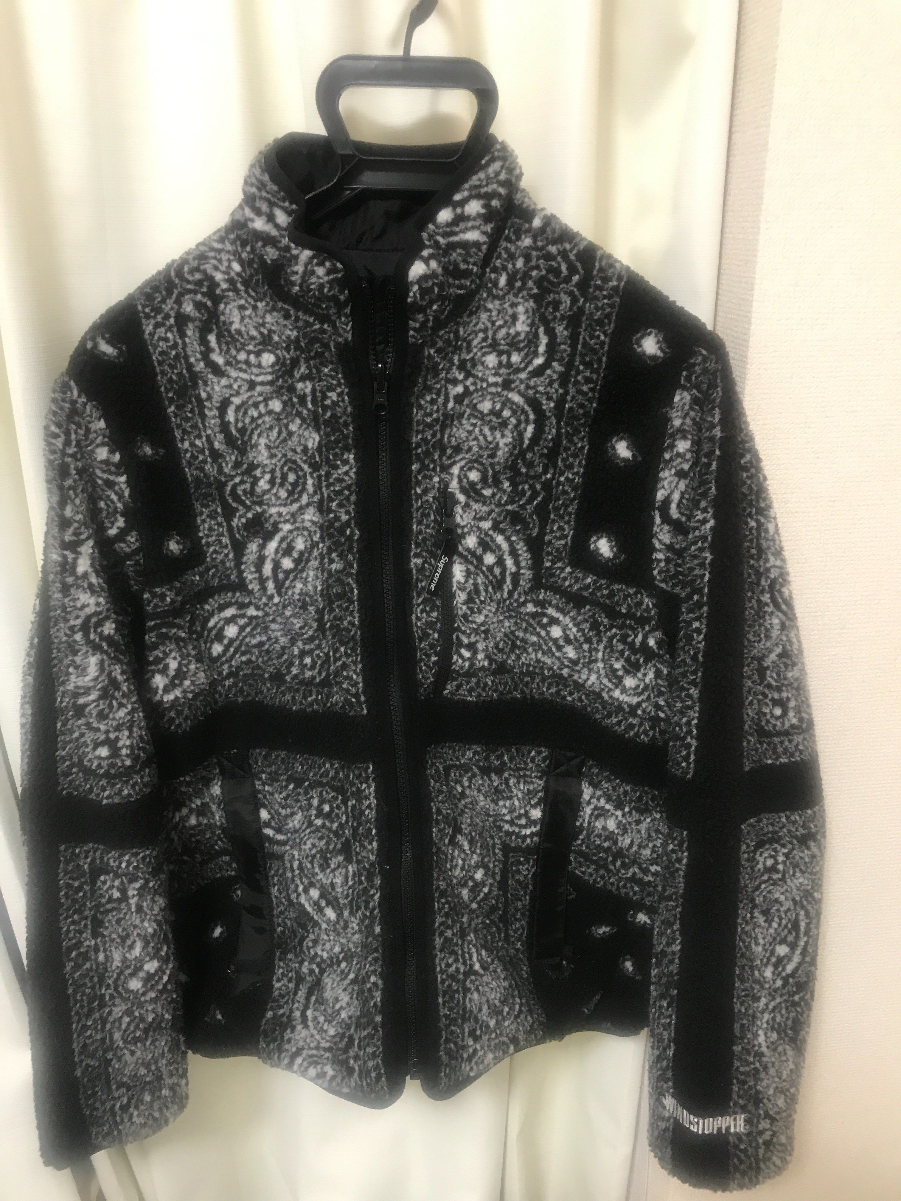 Supreme Reversible Bandana Fleece Jacket "Black"