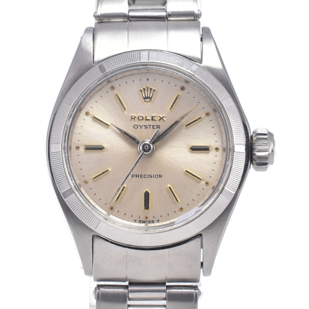 ロレックス ROLEX 6411 ヴィンテージ オイスター プレシジョン Cal.131 シルバー 手巻き レディース 良品 腕時計 Q#148712