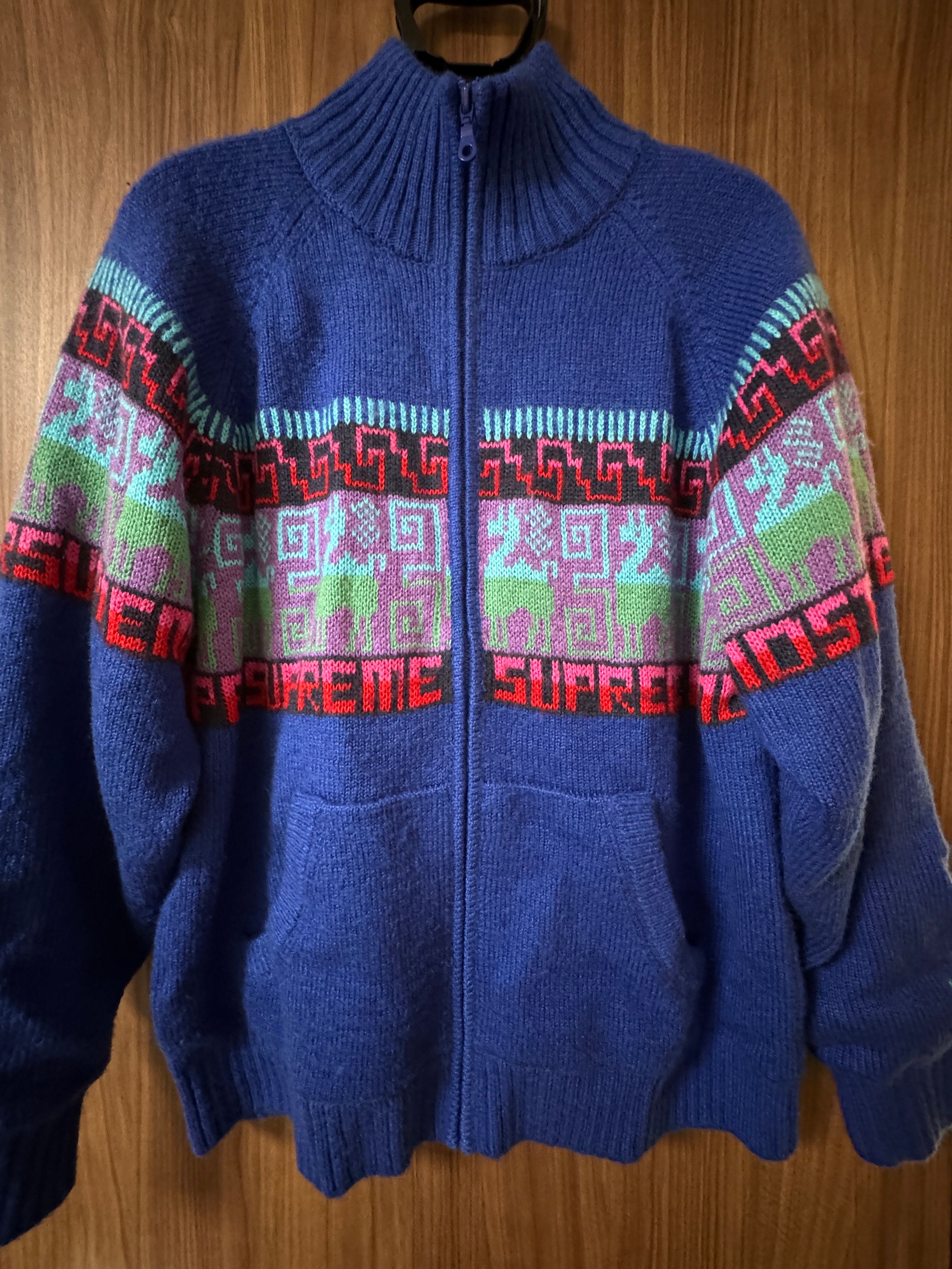 Supreme Chullo WINDSTOPPER® Zip Up Sweater "Blue"