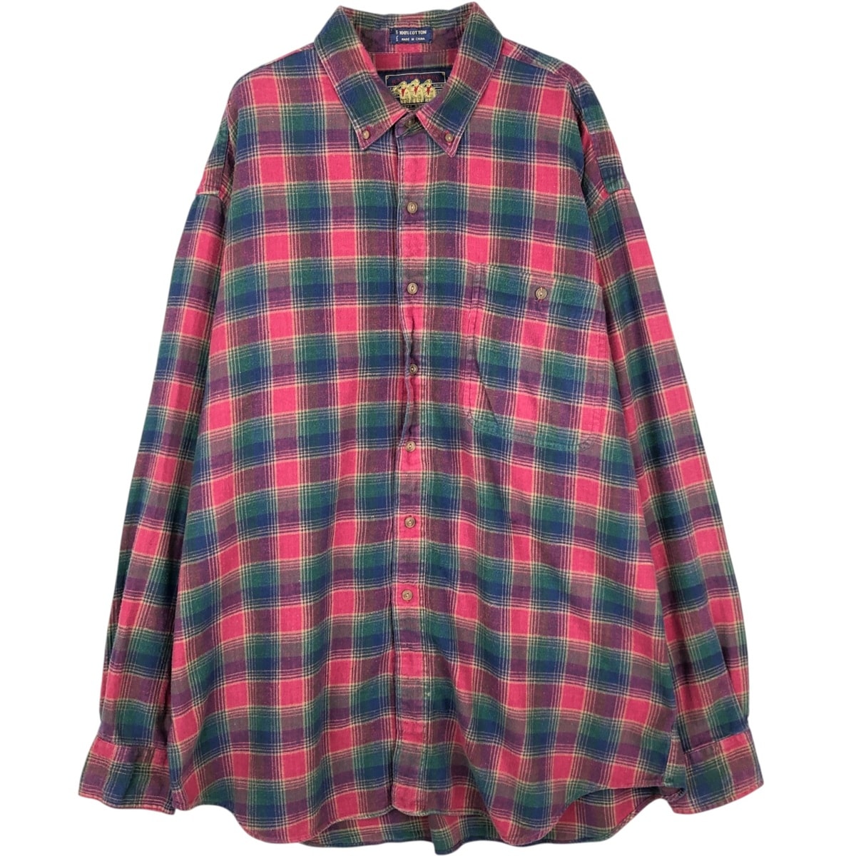 古着 ラルフローレン Ralph Lauren CHAPS チャップス 長袖 ボタンダウン フランネルチェックシャツ メンズXL相当/eaa477799