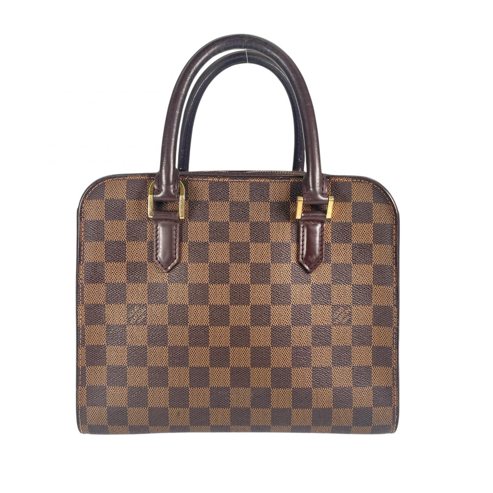 LOUIS VUITTON ルイ・ヴィトン トリアナ N51155 ハンドバッグ ダミエキャンバス ブラウン レディース【中古】
