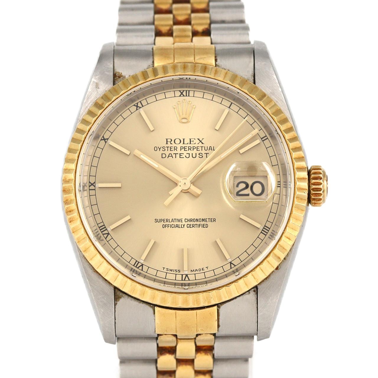 【ノーメンテナンス還元価格】ロレックス デイトジャスト 16233 SSxYG 自動巻 T番