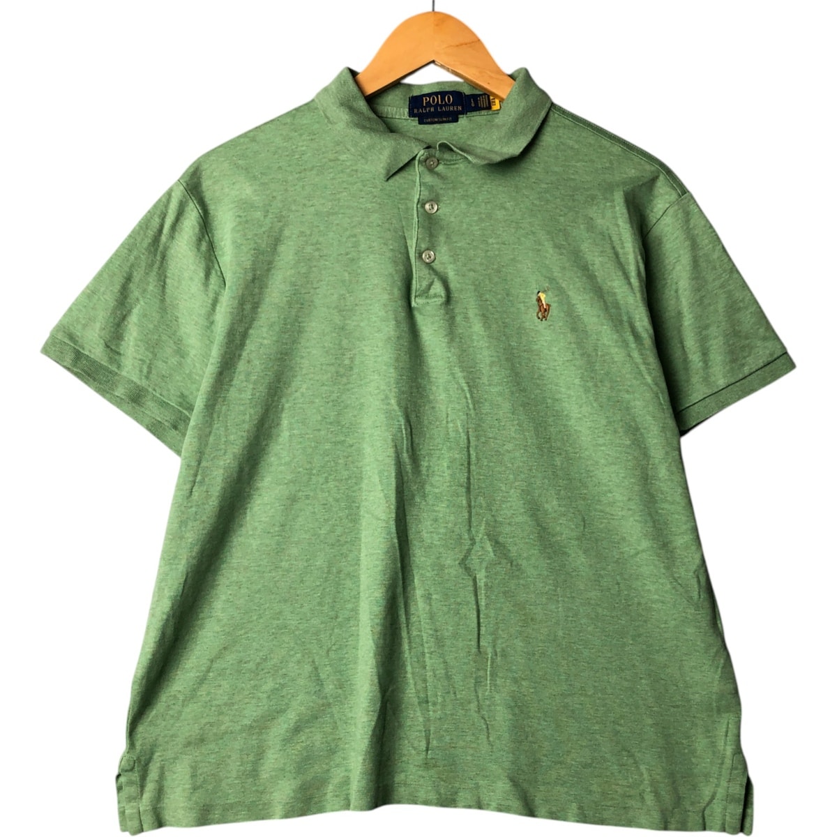 古着 ラルフローレン Ralph Lauren POLO RALPH LAUREN CUSTOM SLIM FIT 半袖 ポロシャツ メンズL相当/eaa571197
