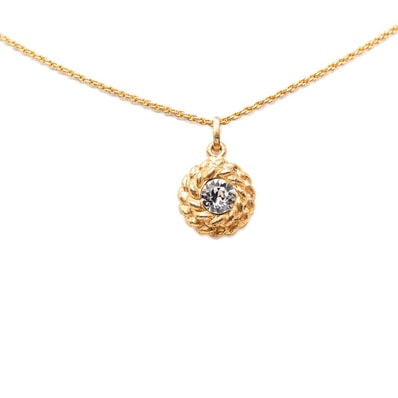 シャネル ペンダント ネックレス ゴールド メッキ ラインストーン レディース CHANEL 【中古】