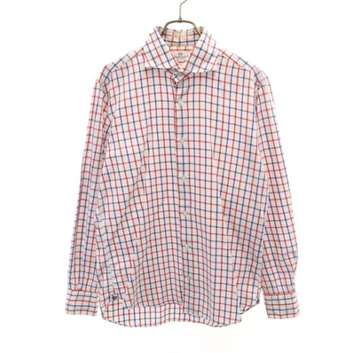 BEAMS HEART ビームスハート チェック柄 長袖 シャツ M ホワイト系