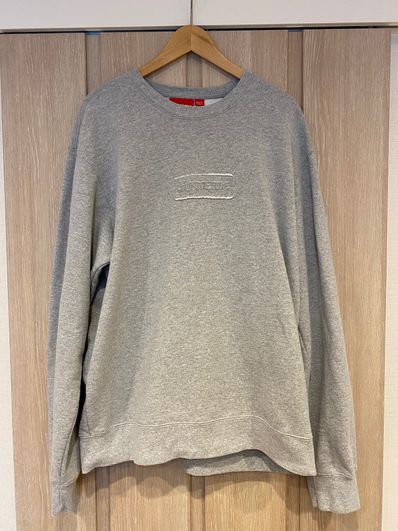 Supreme Cutout Logo Crewneck "Grey"