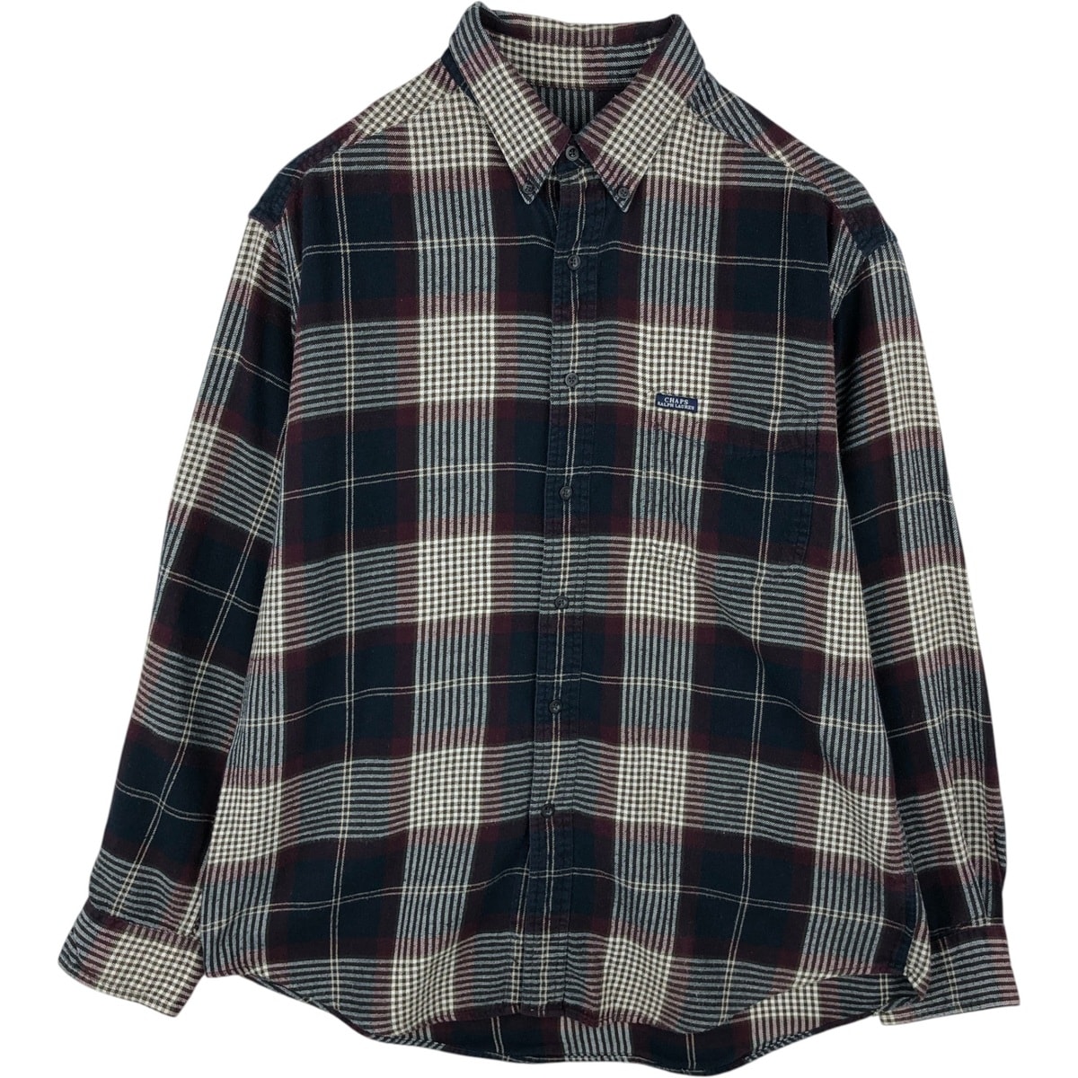 古着 ラルフローレン Ralph Lauren CHAPS チャップス 長袖 ボタンダウン ライトネルチェックシャツ メンズL相当/eaa647204