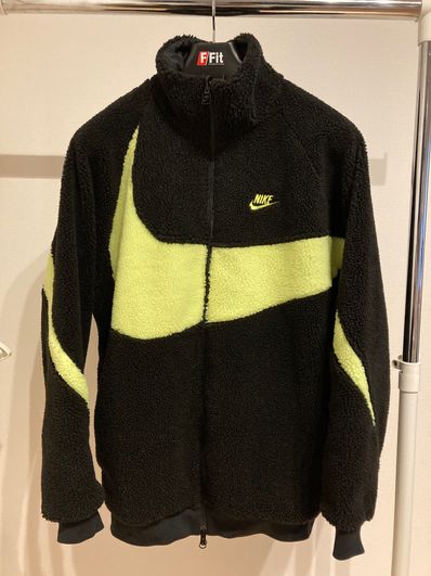 Nike Big Swoosh Reversible Boa Jacket"Black Neon"