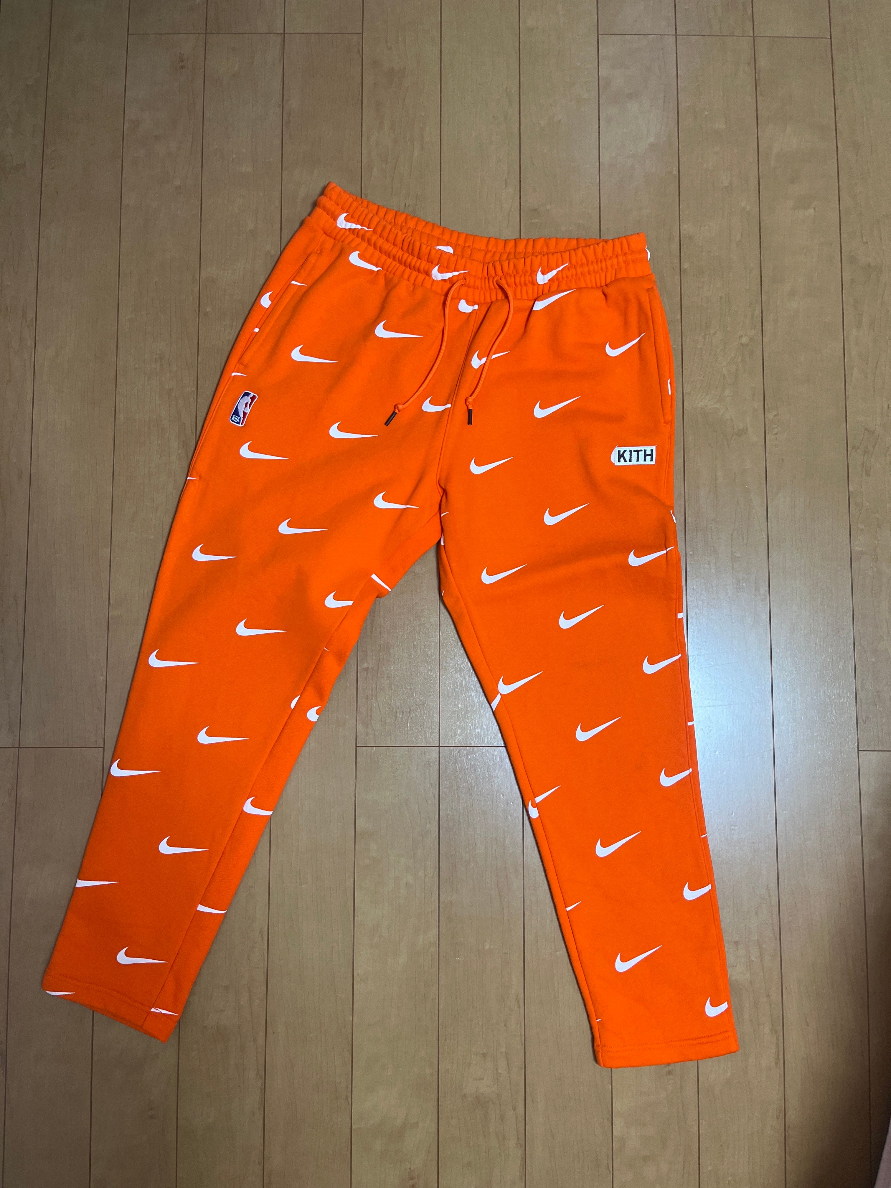KITH Nike for New York Knicks AOP Fleece Pant "Orange"