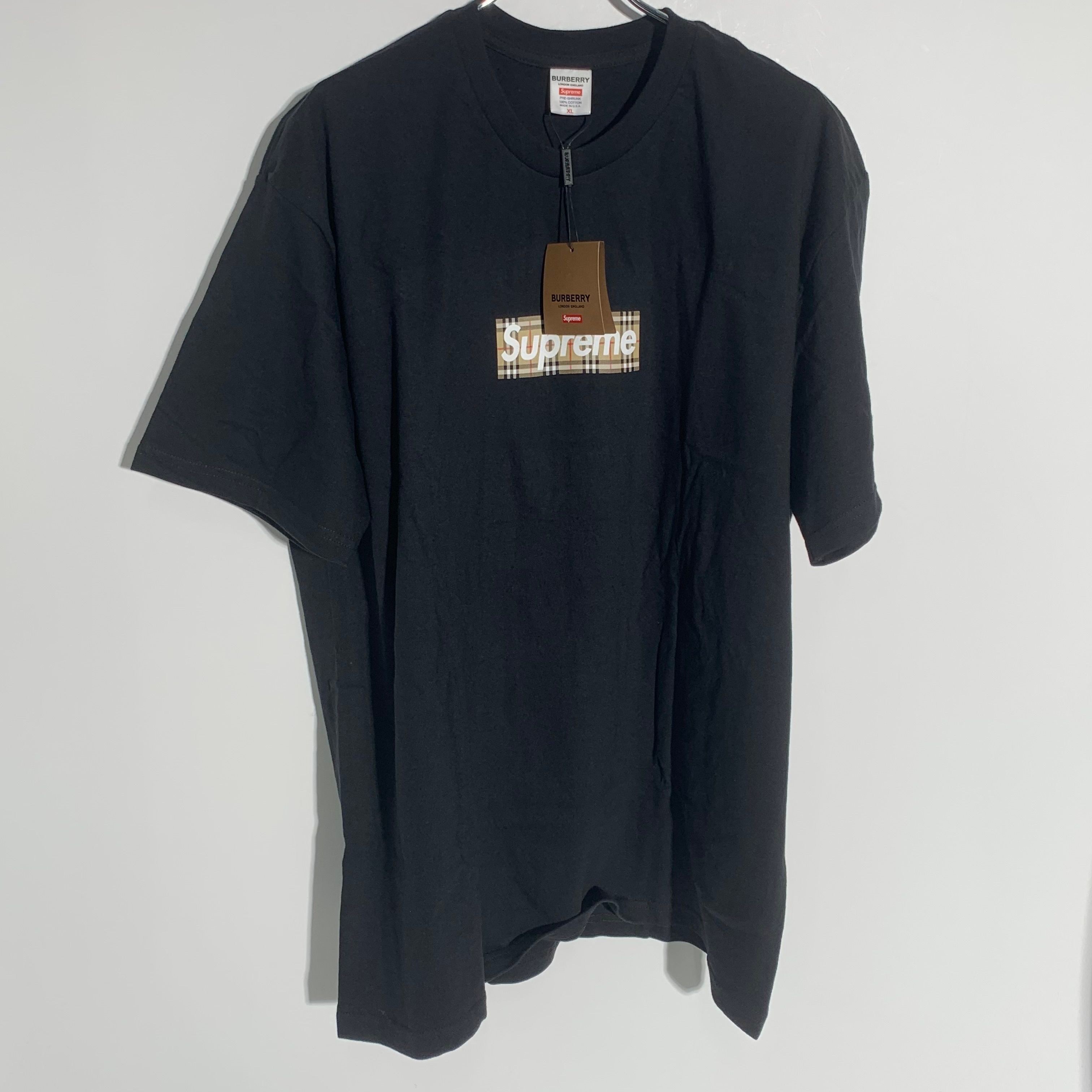 Supreme / Burberry Box Logo Tee "Black"