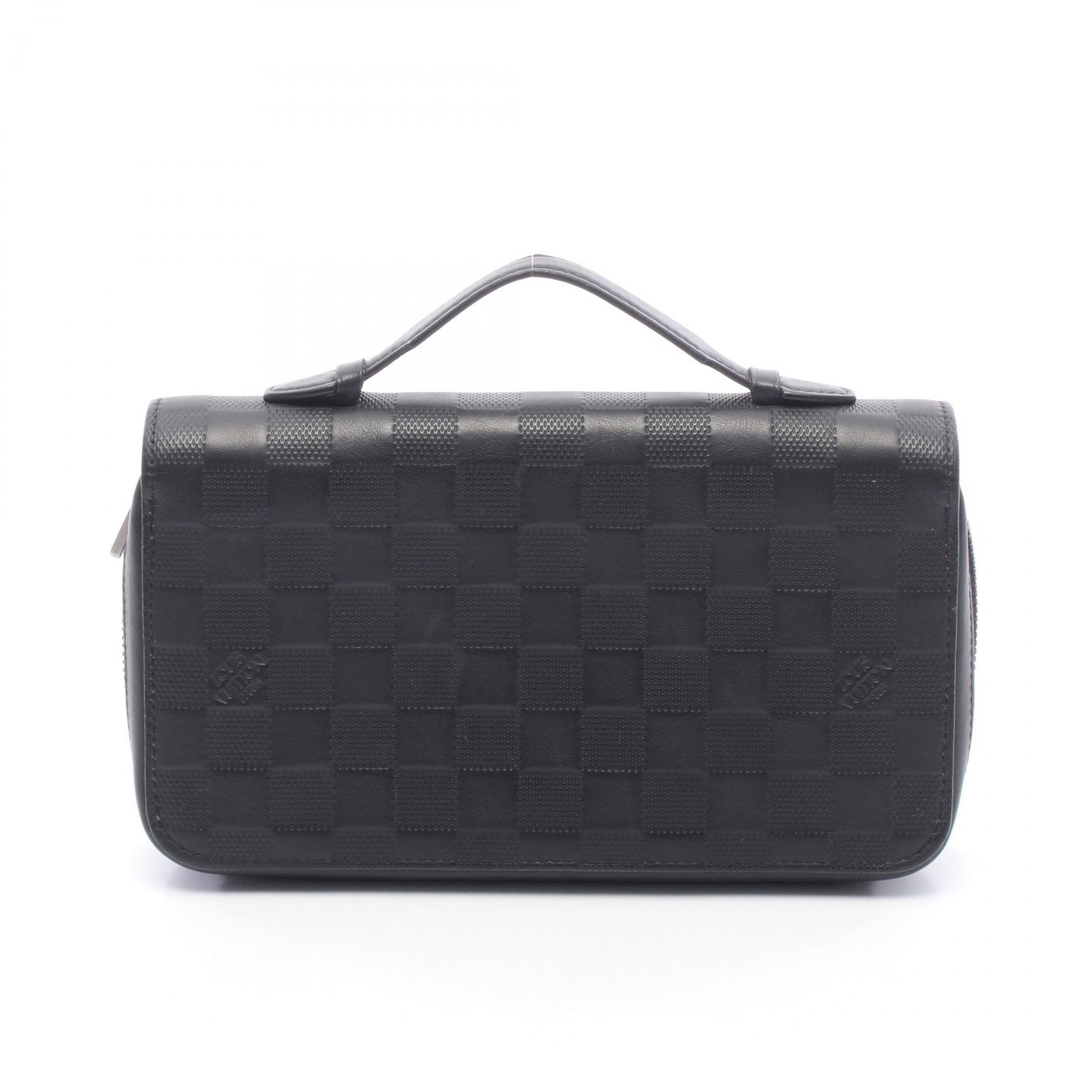 ルイ・ヴィトン LOUIS VUITTON ジッピーXL ダミエアンフィニ オニキス ラウンド長財布 財布 レザー メンズ ブラック系 N61254 【中古】