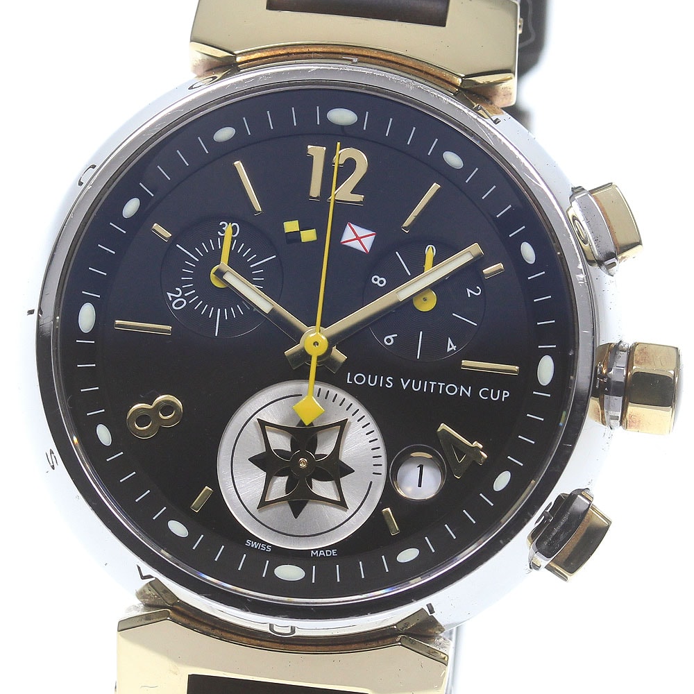 ルイ・ヴィトン タンブール クロノ LVカップ Q1325 ボーイズ 【中古】
