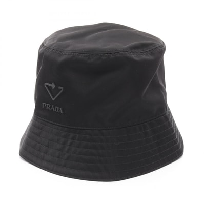 プラダ PRADA Re-Nylon ハット 帽子 ナイロン メンズ レディース ブラック系 【中古】
