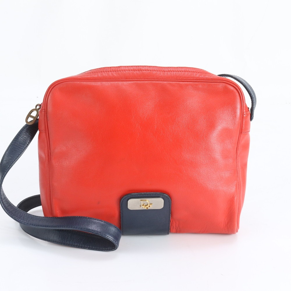 ■美品 クリスチャンディオール ショルダーバッグ レザー