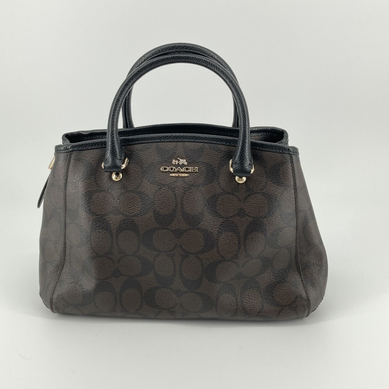 COACH(コーチ) マーゴットキャリーオール 2way レザー F34605 ハンドバッグ ブラウン×ブラック