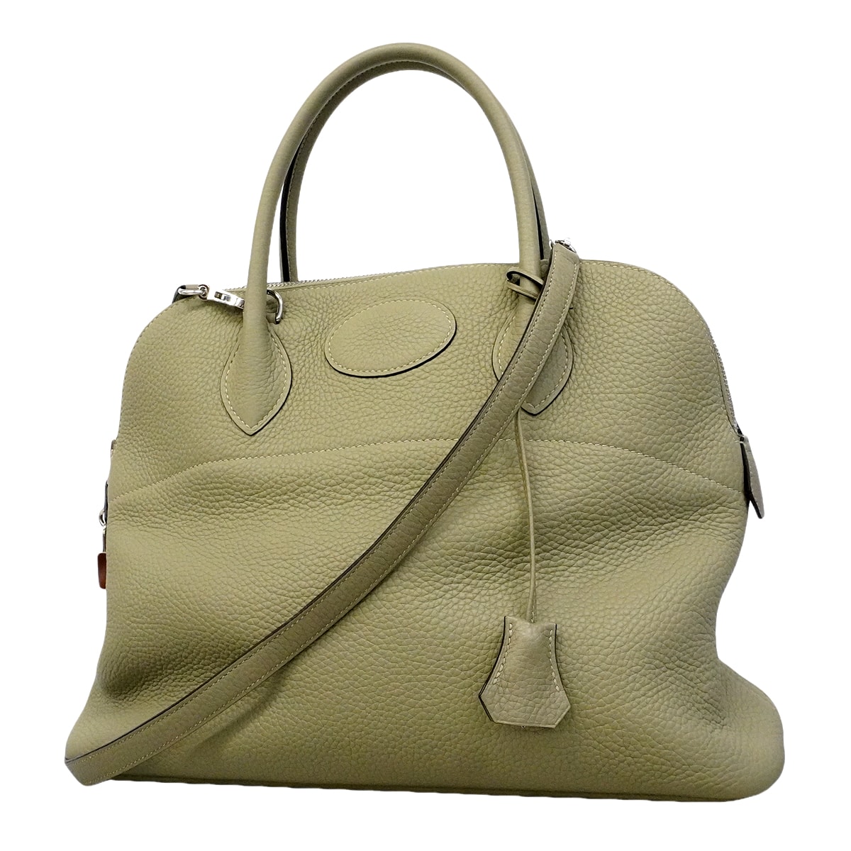 ★SALE【6gd4433】エルメス ハンドバッグ ボリード35 トリヨンクレマンス セージ シルバー金具 A刻印 2wayバッグ【中古】レディース
