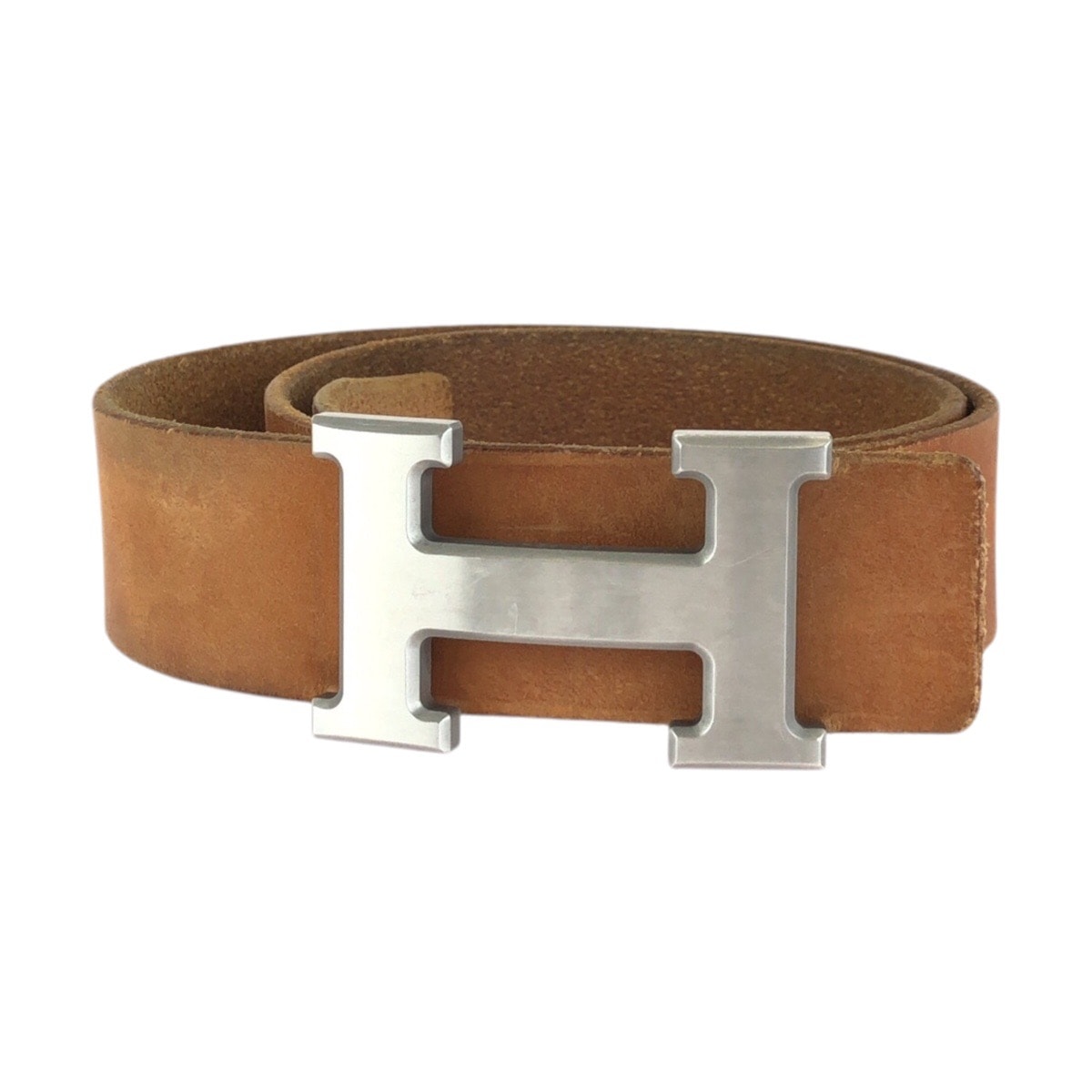 エルメス コンスタンス Hバックル ベルト ブラウン カーフ レディース HERMES 中古