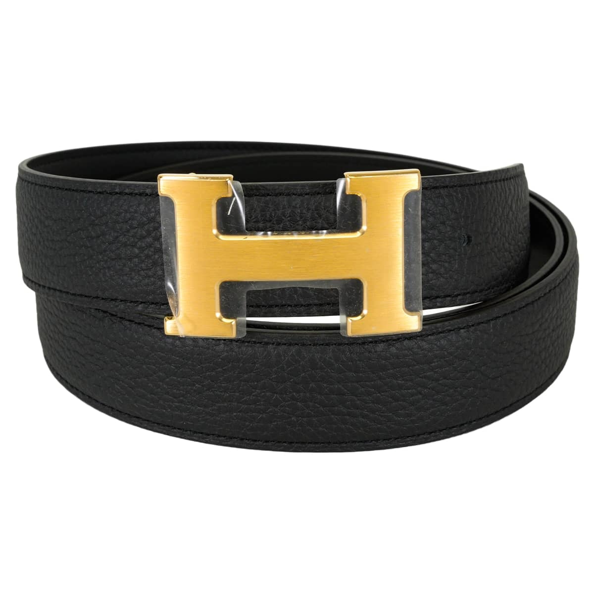 【渋谷並木橋店】HERMES エルメス ベルト Hベルト コンスタンス32 リバーシブル 黒 (ブラック) トゴ/スイフト #95 マットゴールド金具 K刻印 新品