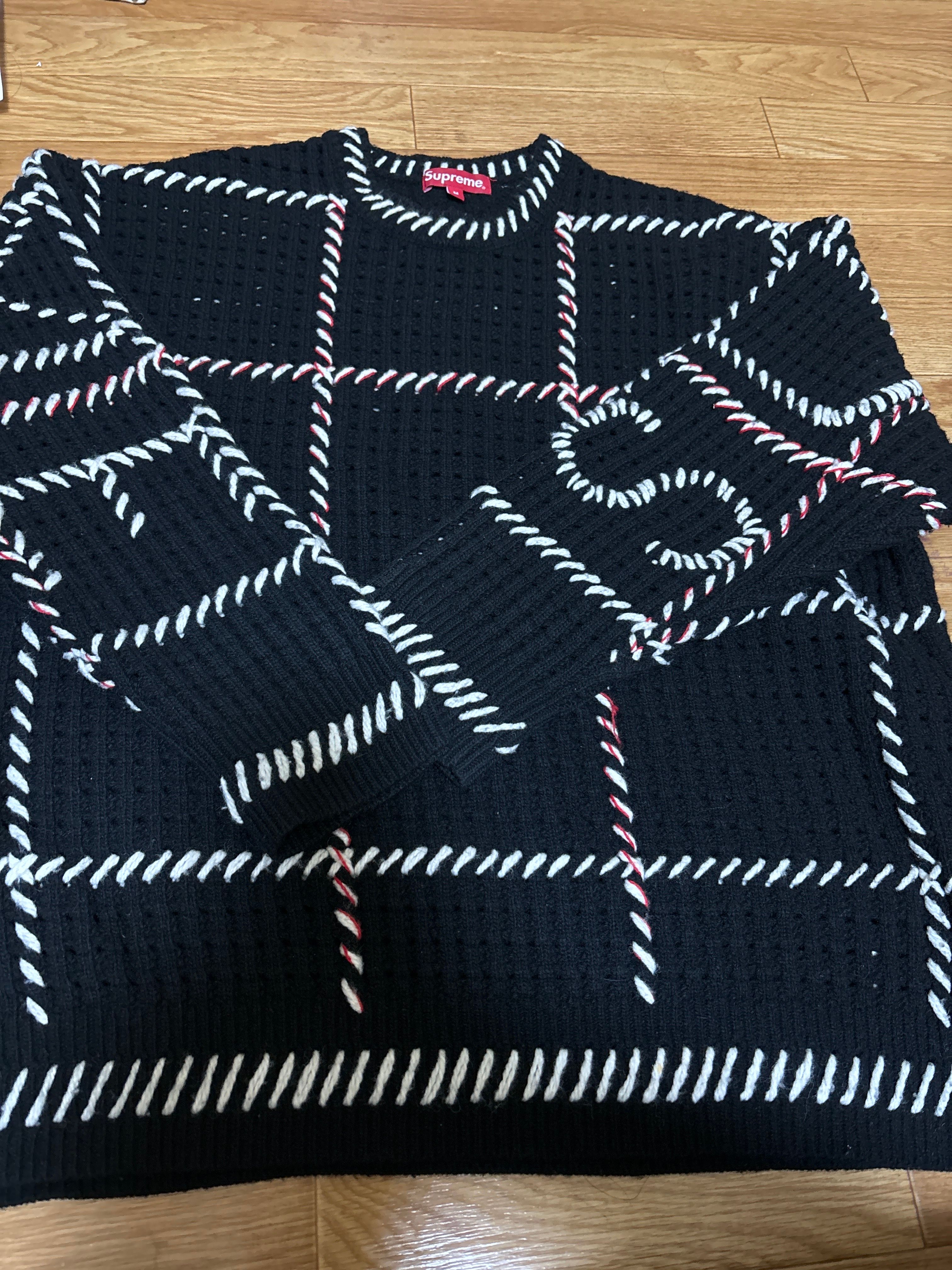 Supreme Quilt Stitch Sweater "Black"