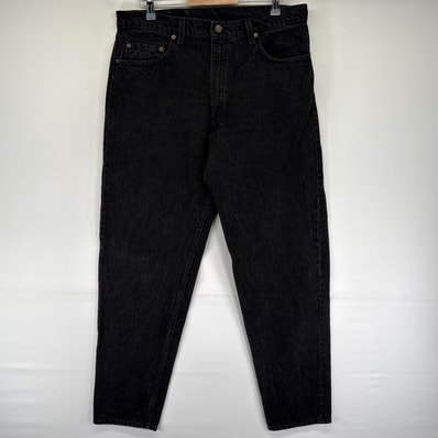 古着 90's/90年代 リーバイス Levi's USA製 デニム パンツ 550 テーパード 5ポケット ジッパーフライ W38 L34 ブラック系 メンズ