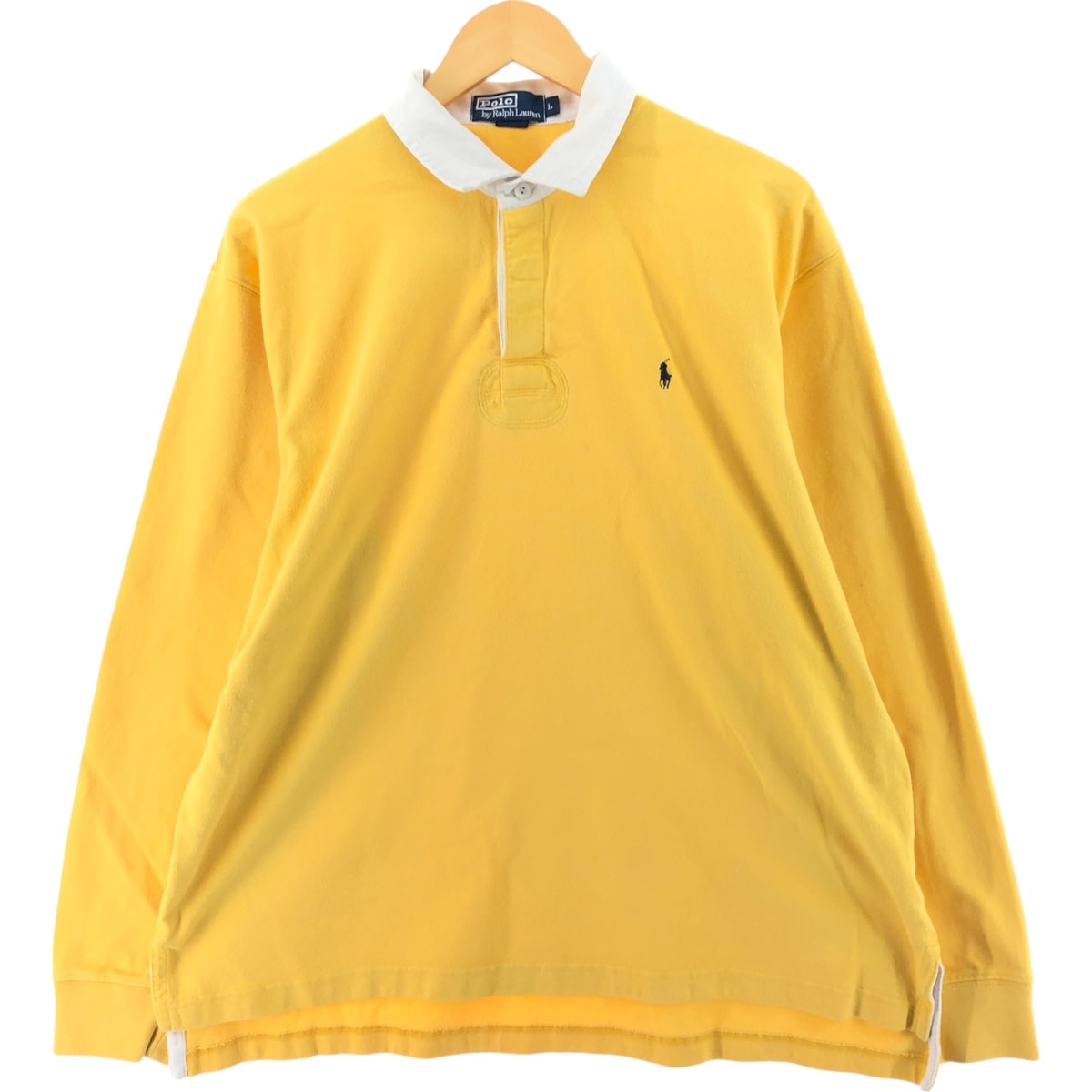 古着 ラルフローレン Ralph Lauren POLO by Ralph Lauren 長袖 ラガーシャツ メンズL相当/eaa525496