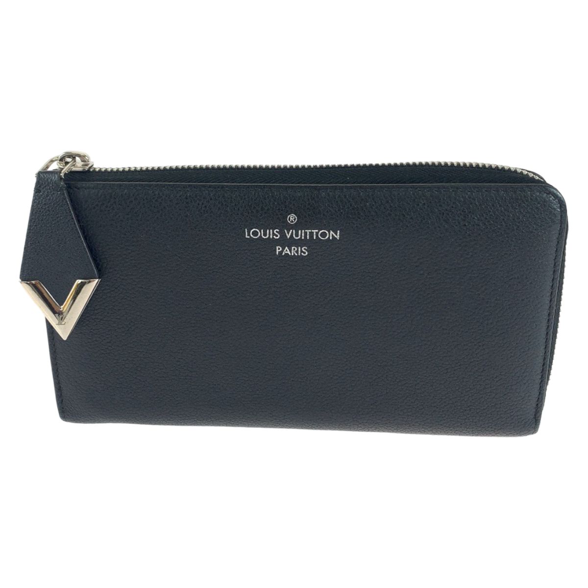 美品 LOUIS VUITTON ルイヴィトン ポルトフォイユ コメット ノワール ブラック 黒 シルバー金具 レザー 長財布 ロングウォレット 503330 【中古】