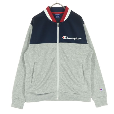 Champion チャンピオン ブランドロゴ 長袖 ジップジャケット L グレー