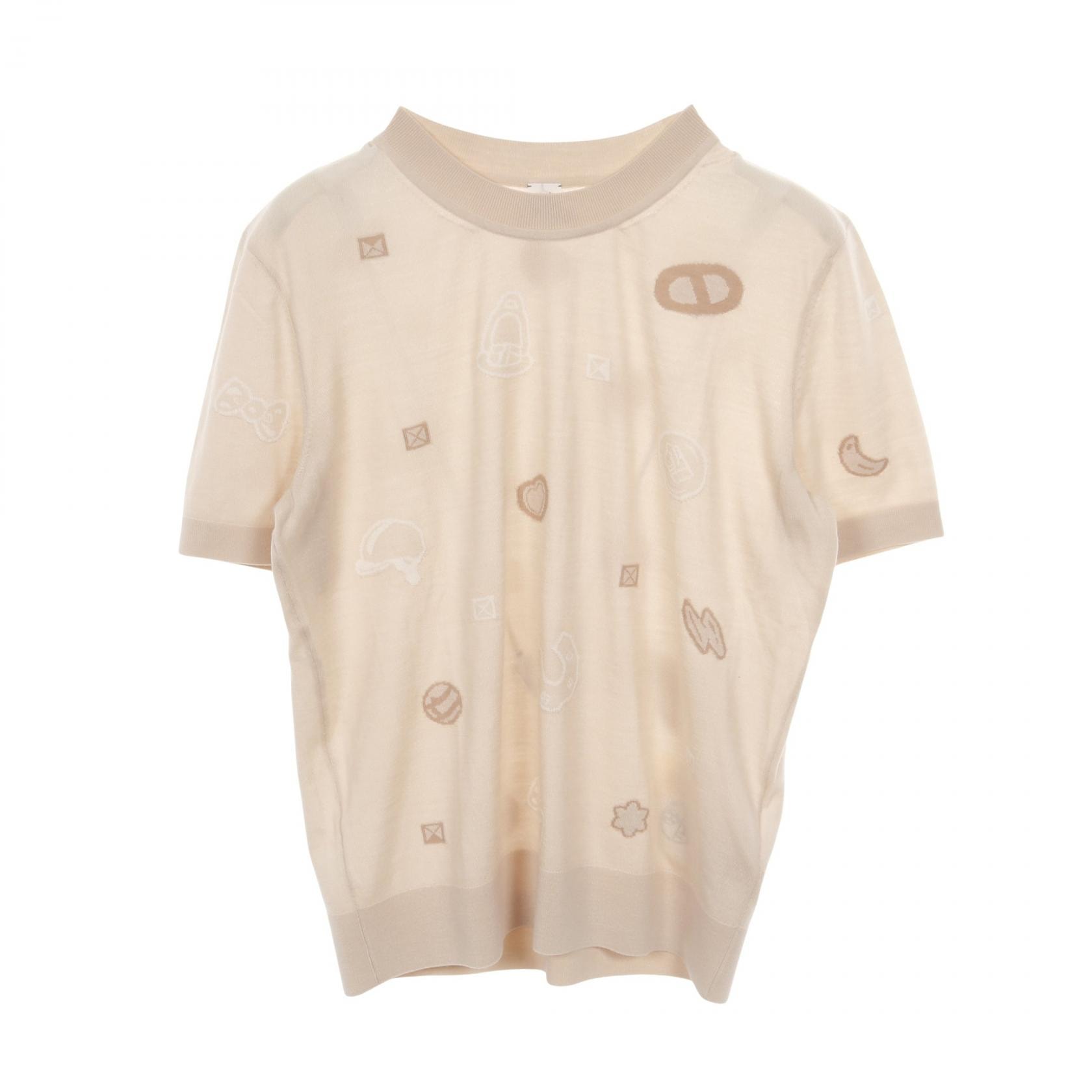 エルメス HERMES Candy Libris ニット 衣料品 トップス ウール レディース ベージュ系 【中古】 HERMES - エルメス HERMES Candy Libris ニット 衣料品 トップス