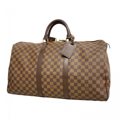 【6dd4956-k】ルイヴィトン ボストンバッグ ダミエ キーポル50 N41427 エベヌ【中古】メンズ レディース ユニセックス