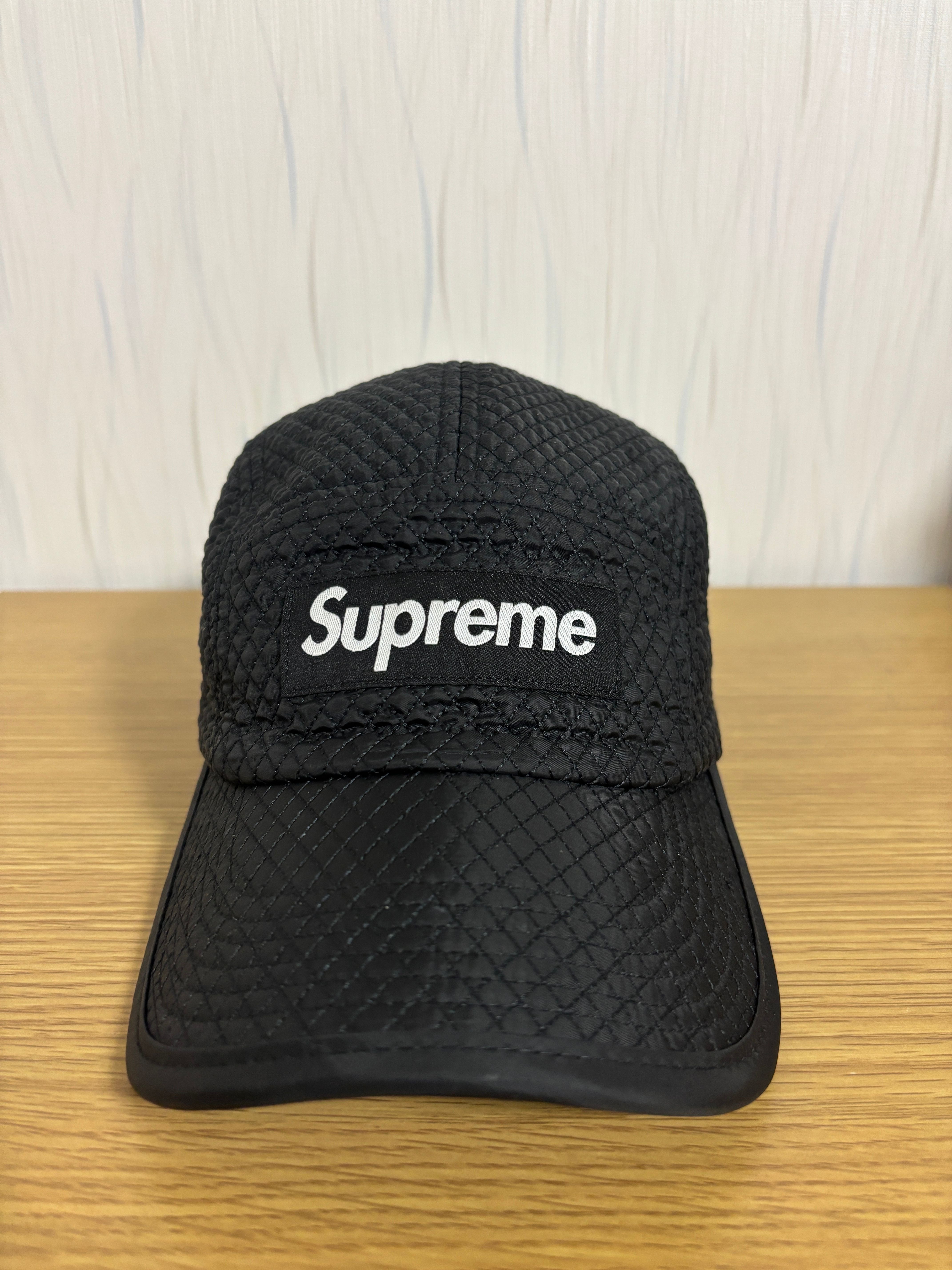 Supreme Micro Quilted Camp Cap "Black"