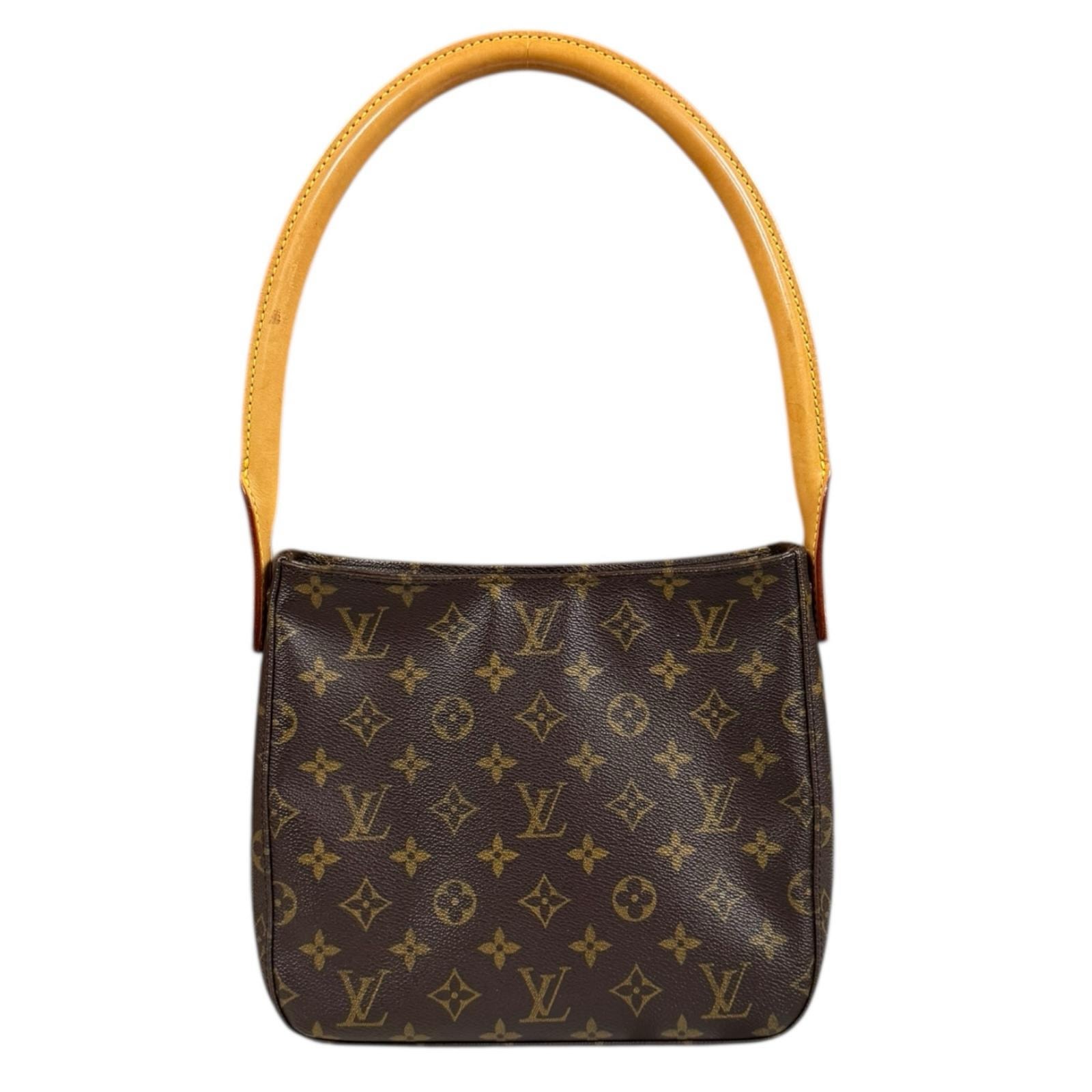 ルイヴィトン ルーピングMM モノグラム ショルダーバッグ モノグラムキャンバス M51146 ブラウン レディース LOUIS VUITTON  中古