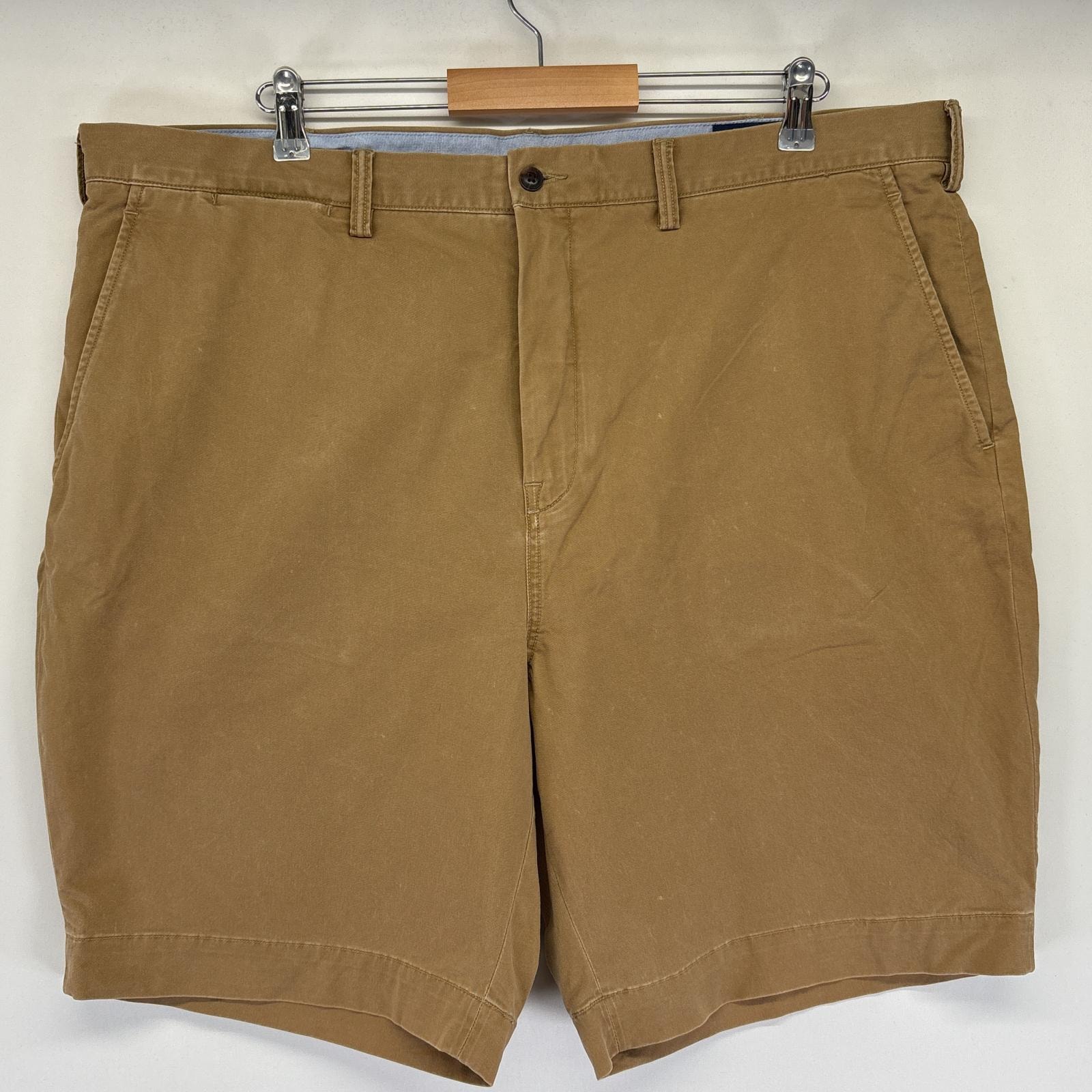 古着 ポロ・ラルフローレン POLO RALPH LAUREN ショートパンツ チノパン 大きいサイズ ワンポイントロゴ 半ズボン ハーフパンツ 短パン w42  ブラウン メンズ