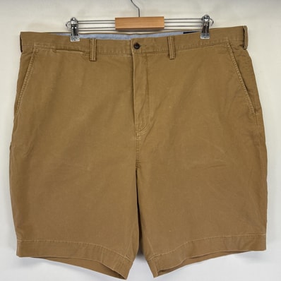 古着 ポロ・ラルフローレン POLO RALPH LAUREN ショートパンツ チノパン 大きいサイズ ワンポイントロゴ 半ズボン ハーフパンツ 短パン w42 ブラウン メンズ