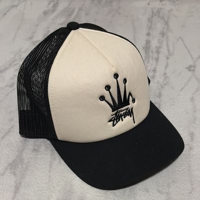 Stussy Crown Stock Trucker Cap "Black"