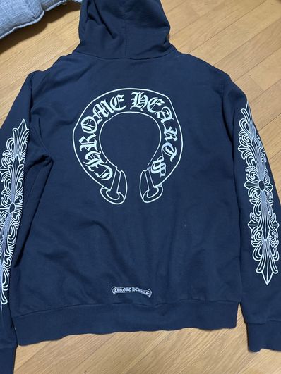 Chrome Hearts Horse Shoe Floral Hoodie "Black"