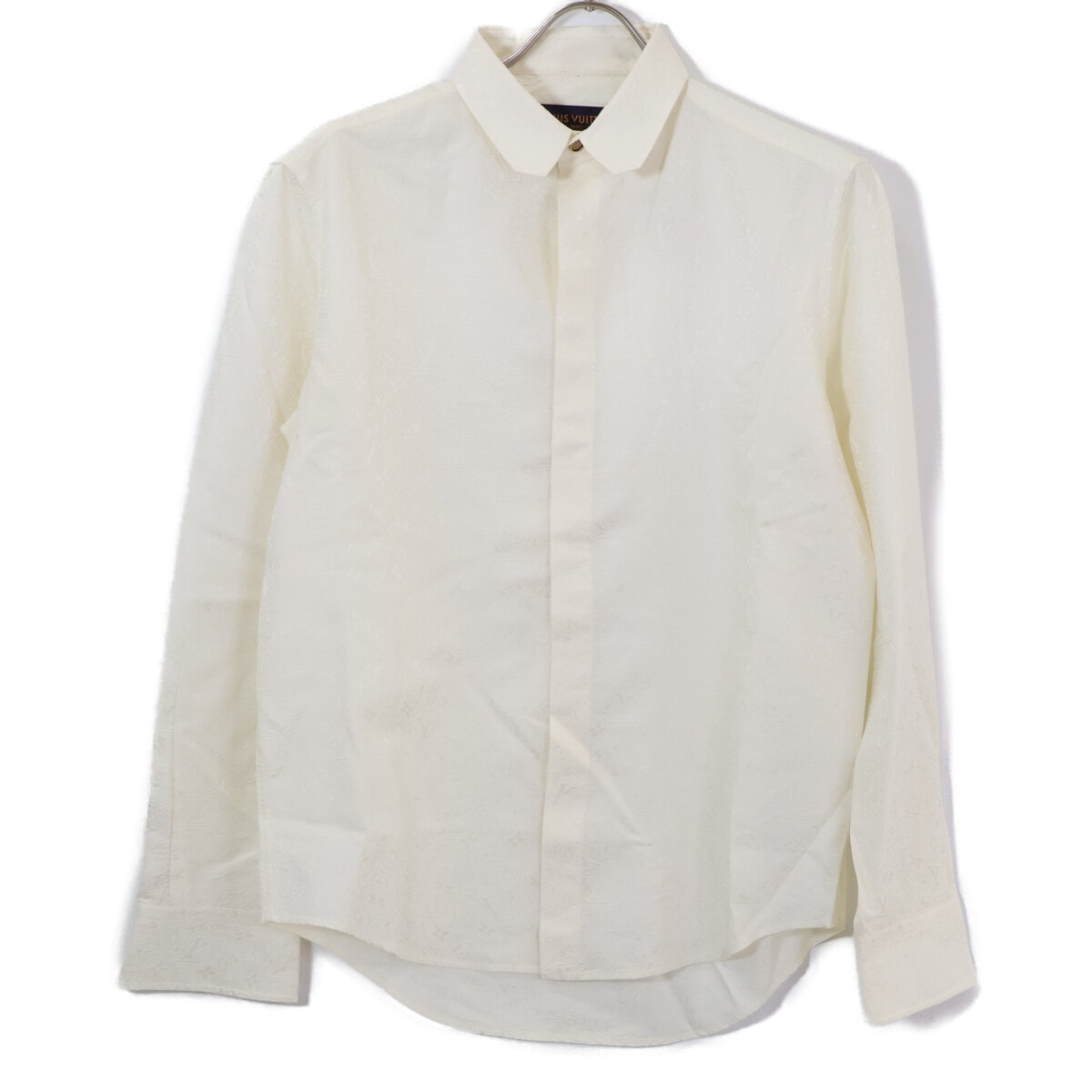 ルイヴィトン 【美品/国内正規】RM201F TCN HIFS6W シルクxコットン ジャガードモノグラム 長袖シャツ 37