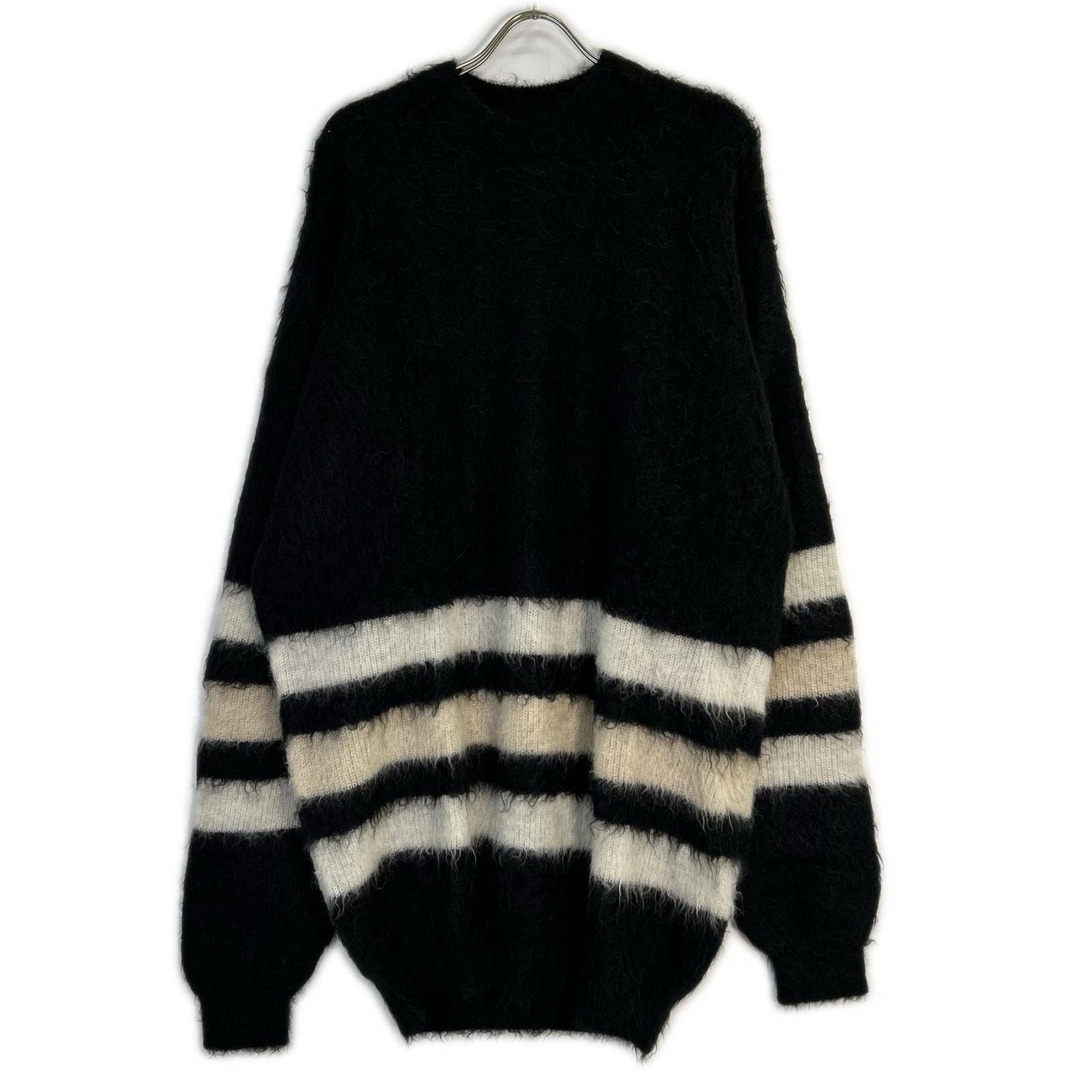 チルドレンオブザディスコーダンス COTDKN-615 ブラック ストライプ ロングモヘア ニット 3