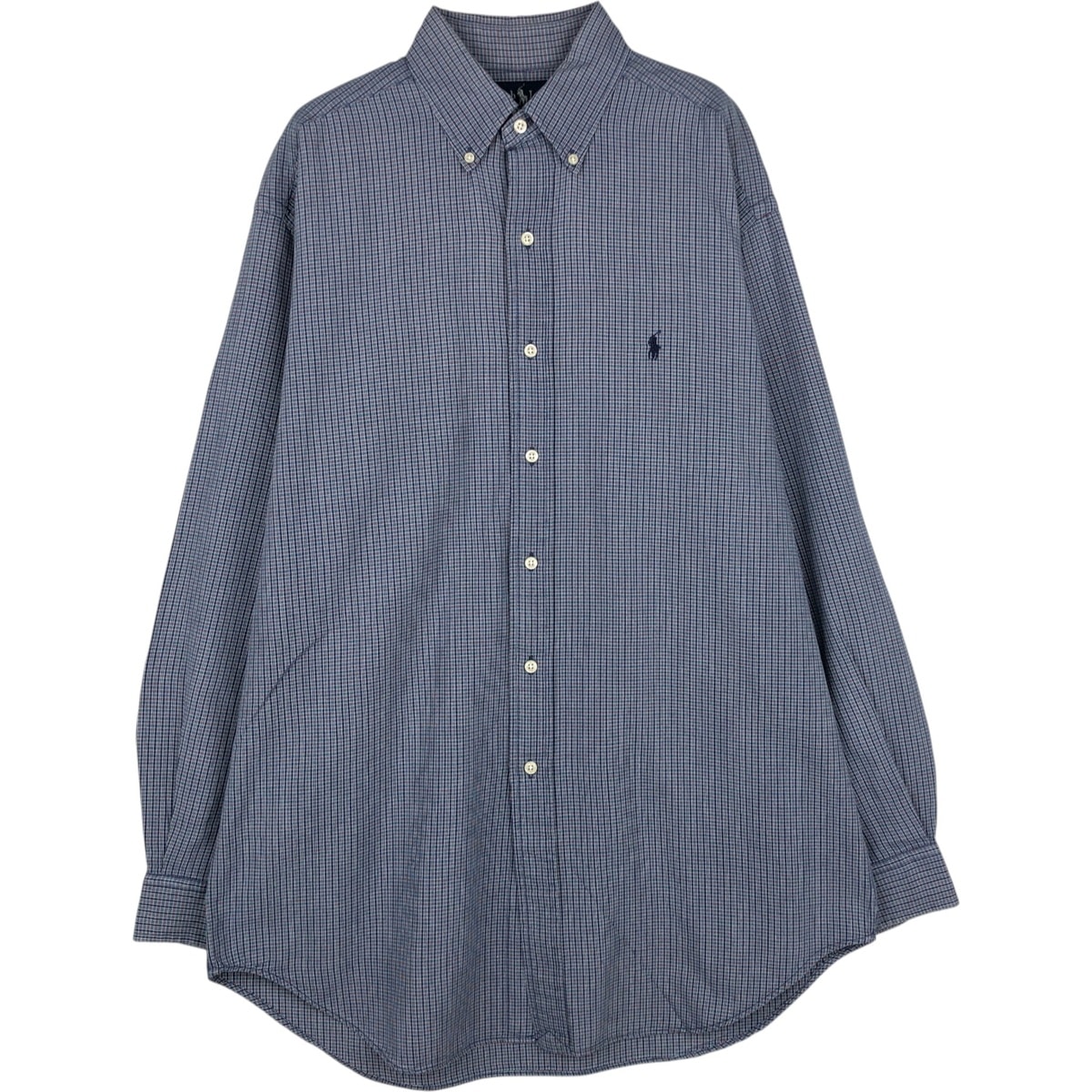古着 ラルフローレン Ralph Lauren BLAIRE 長袖 ボタンダウンチェックシャツ メンズM相当/eaa628970