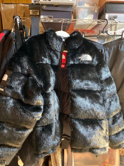 Supreme x The North Face Faux Fur Nuptse Jacket "Black"