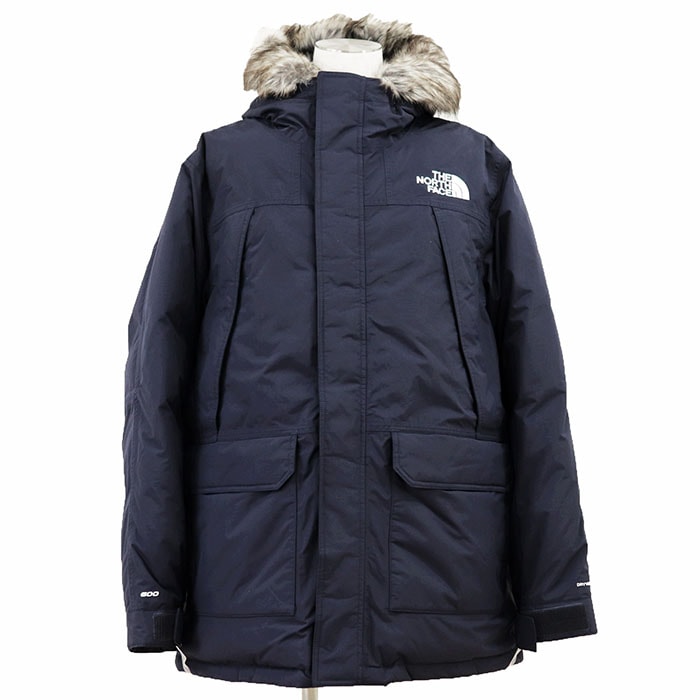 【SALE】THE NORTH FACE ザ・ノースフェイス ダウンジャケット マクマード パーカ サイズ XL メンズ ロゴ エンブロイダリー 刺繡 ファー取り外し可 ナイロン100%  アウター タグ付属 ネイビー 紺 インドネシア製