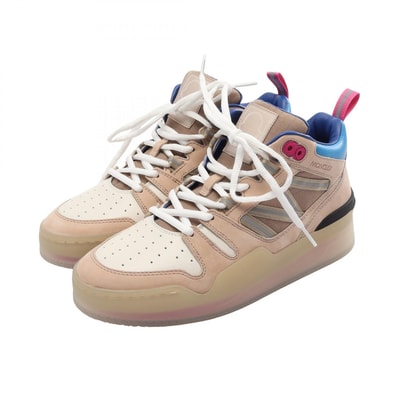 モンクレール MONCLER PIVOT スニーカー 靴 レザー メンズ ベージュ系 / ホワイト系 / マルチカラー 【中古】