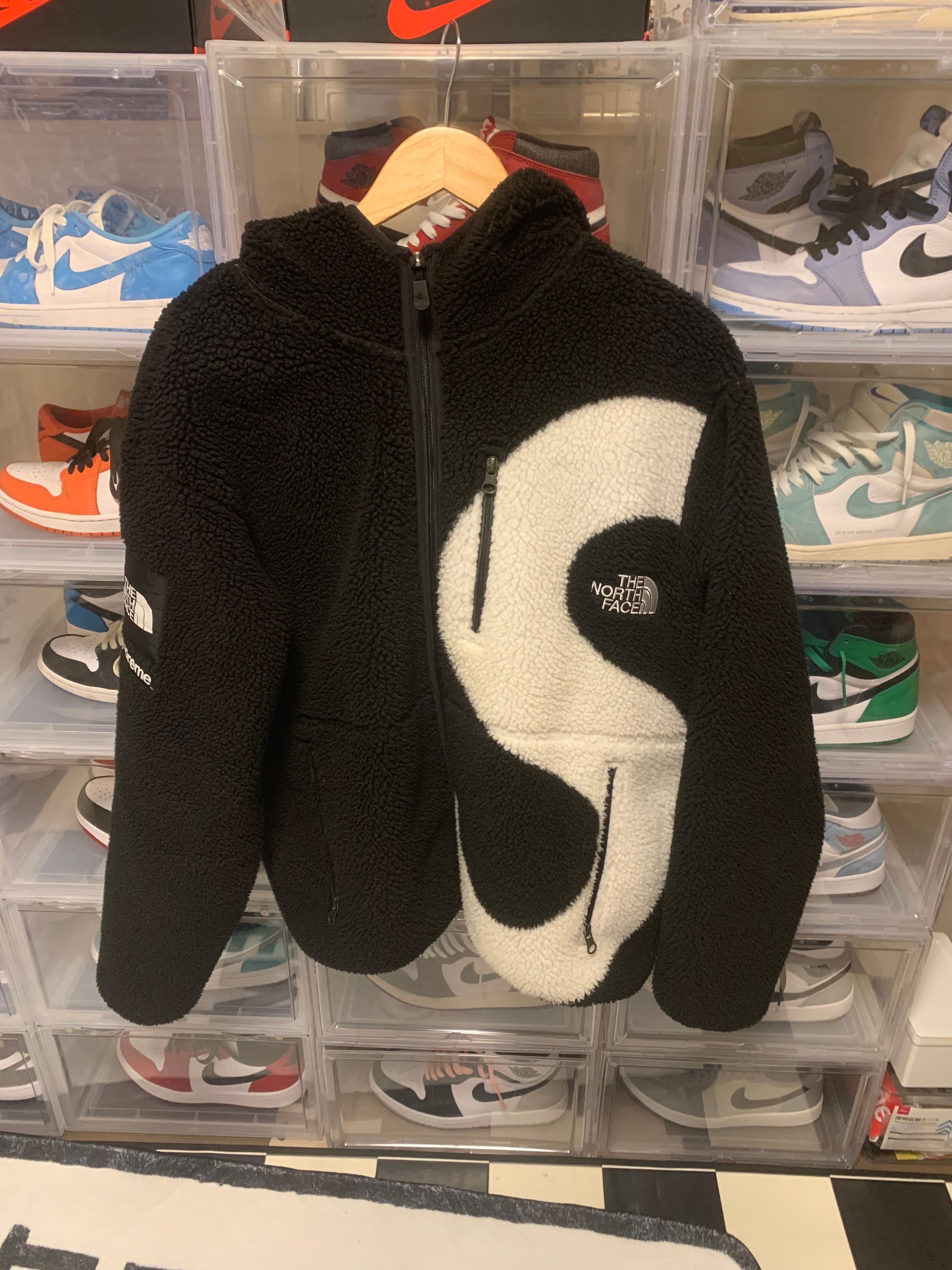 Supreme x The North Face S Logo Hooded Fleece Jacket "Black"