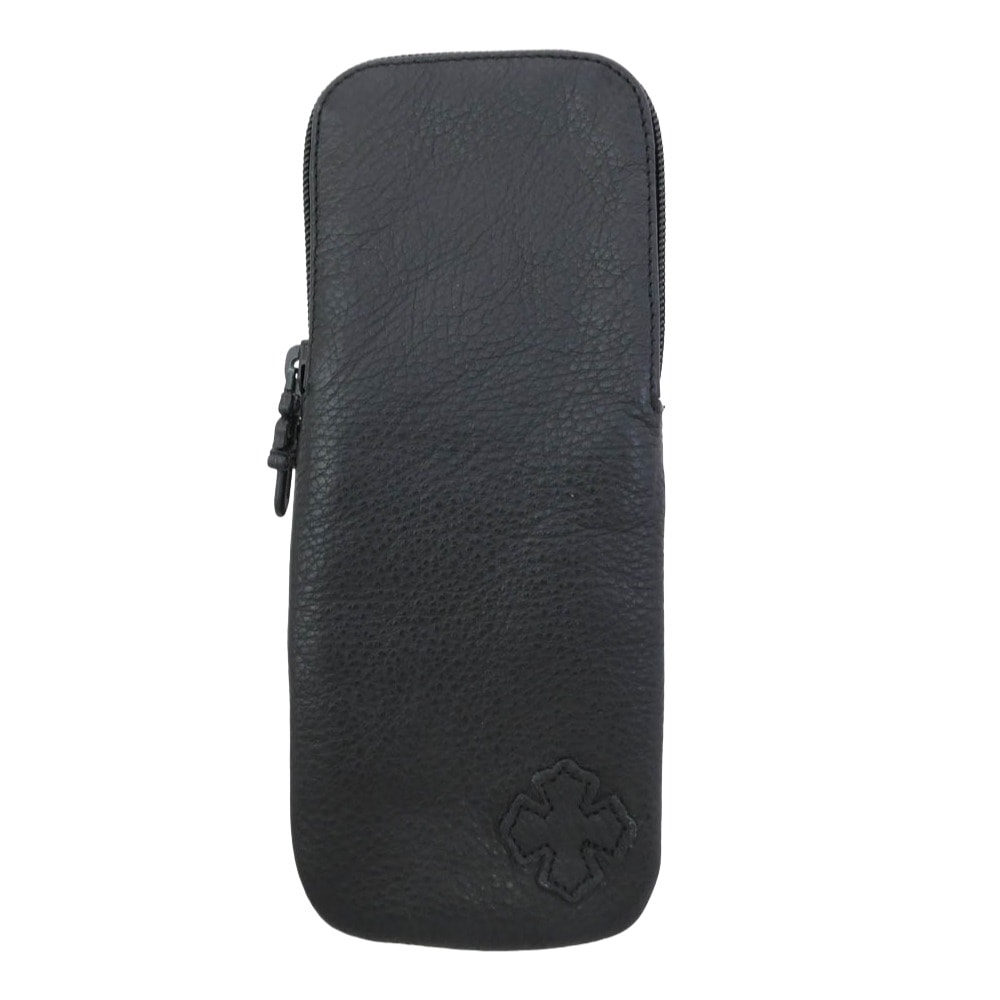 Chrome Hearts Leather Cross Patch Eyewear Case "Black"