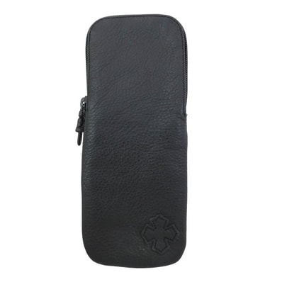 Chrome Hearts Leather Cross Patch Eyewear Case "Black"